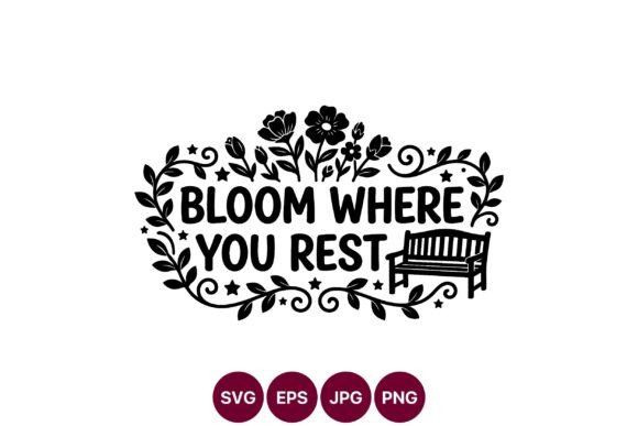 Bloom Where You Rest Black White Floral Review