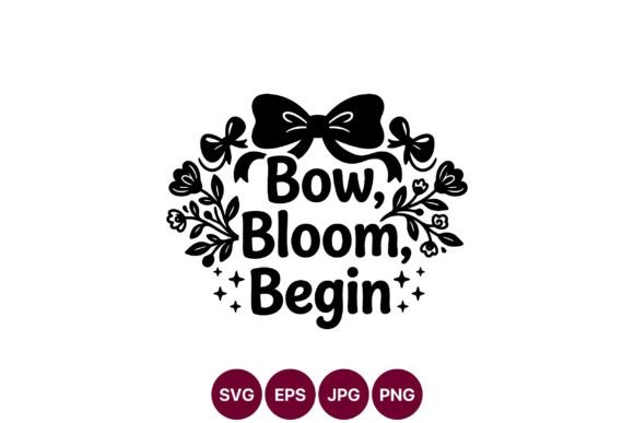 Bow Bloom Begin Floral Vector Art: Graphics and Illustrations for Editorial Use