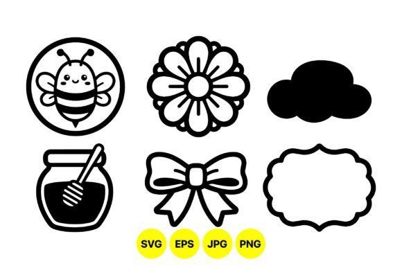 Cute Bee and Floral Clipart Set: Graphics and Illustrations for Sellers