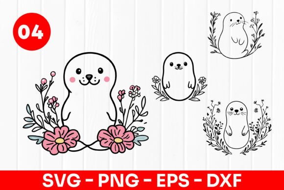 Cute Chick Cartoon Floral Spring Animal Graphics and Illustrations Review