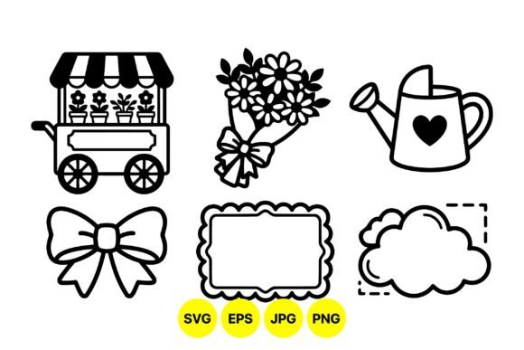 Cute Floral Market Svg Icons Review