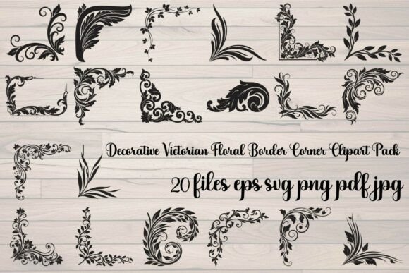 Decorative Victorian Floral Border Graphics and Illustrations Review