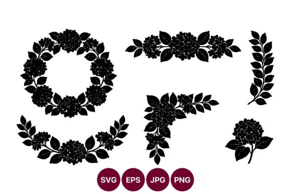 Floral Vector Garland and Wreath Design Graphics