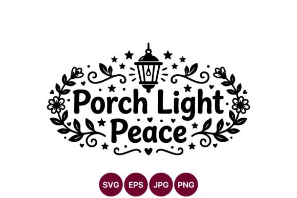 Porch Light Peace Lantern Floral Vector Graphics and Illustrations Review