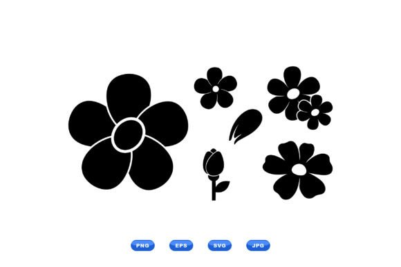 Simple Floral SVG Clipart Set for Modern Graphics and Illustrations