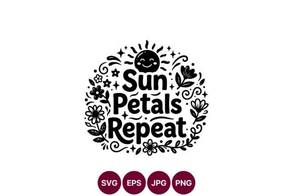 Sun Petals Repeat Floral Vector Art Graphics and Illustrations Review