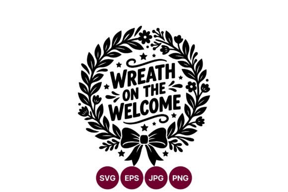 Wreath on the Welcome Floral Bow Vector Graphics and Illustrations Review